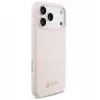 Guess для iPhone 17 Pro Max чехол Liquid silicone Gold metal logo & Camera Hard Pink (MagSafe)