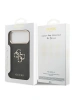 Guess для iPhone 17 Pro чехол PU 4G Classic metal logo Gold camera Hard Black (MagSafe)