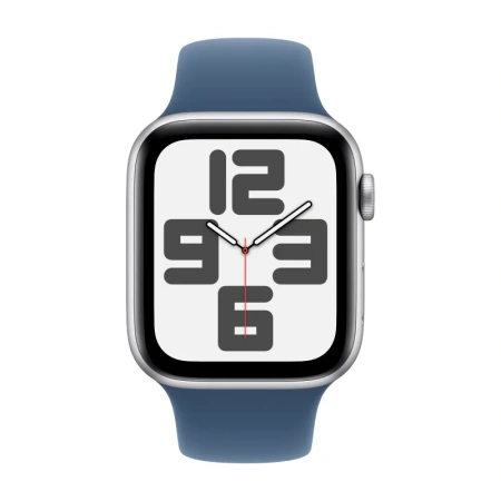 Apple Watch Series SE 2024 40mm Silver Aluminum Case with Denim Sport Band M/L